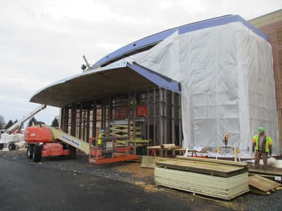 Vestibule curtain wall PA College.JPG